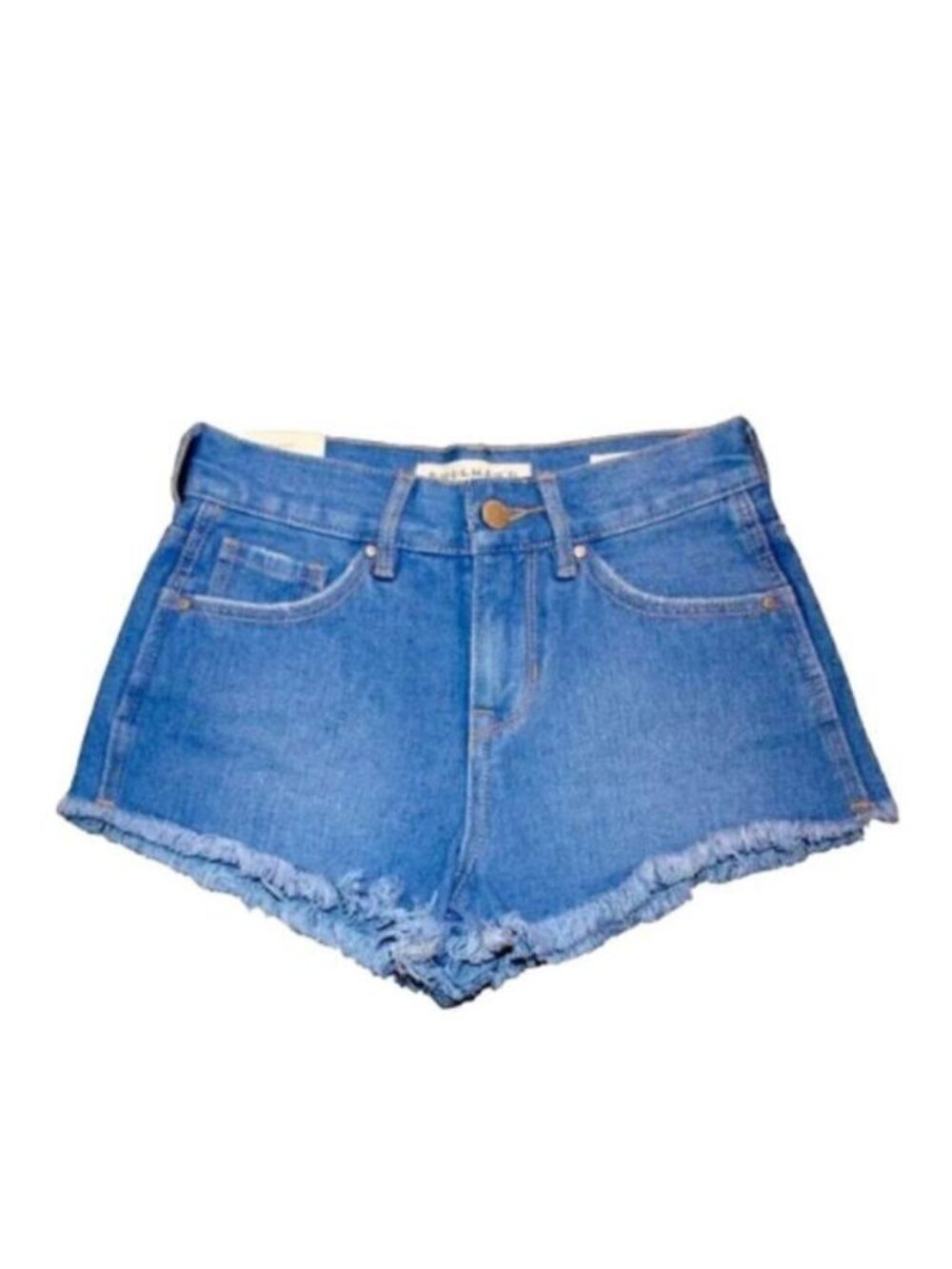Bullhead Denim Co High Rise Cutoff Shorts Size 22 / 00 / XXS Blue Frayed Hem NWT